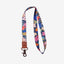Multi-color floral neck lanyard