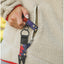 Red and black zig-zag  keychain clip