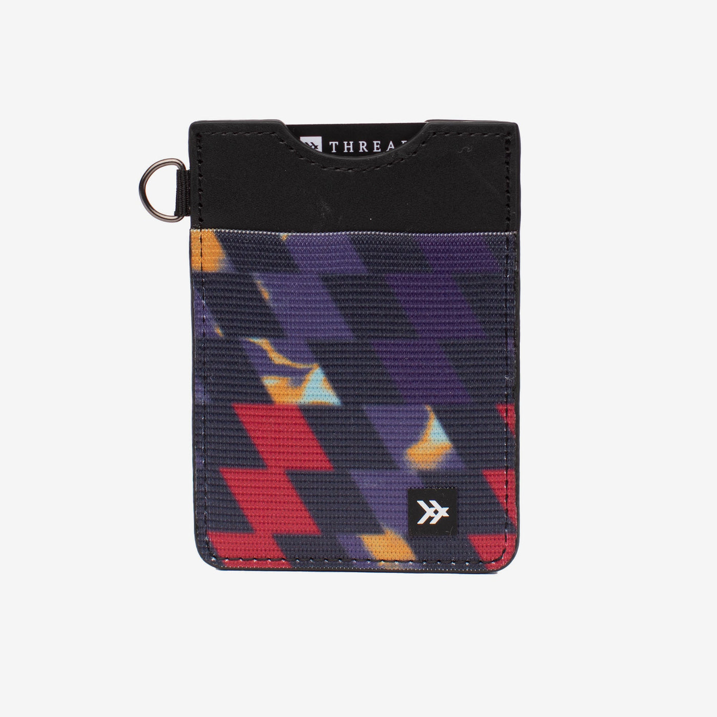 Red and black zig-zag  vertical wallet